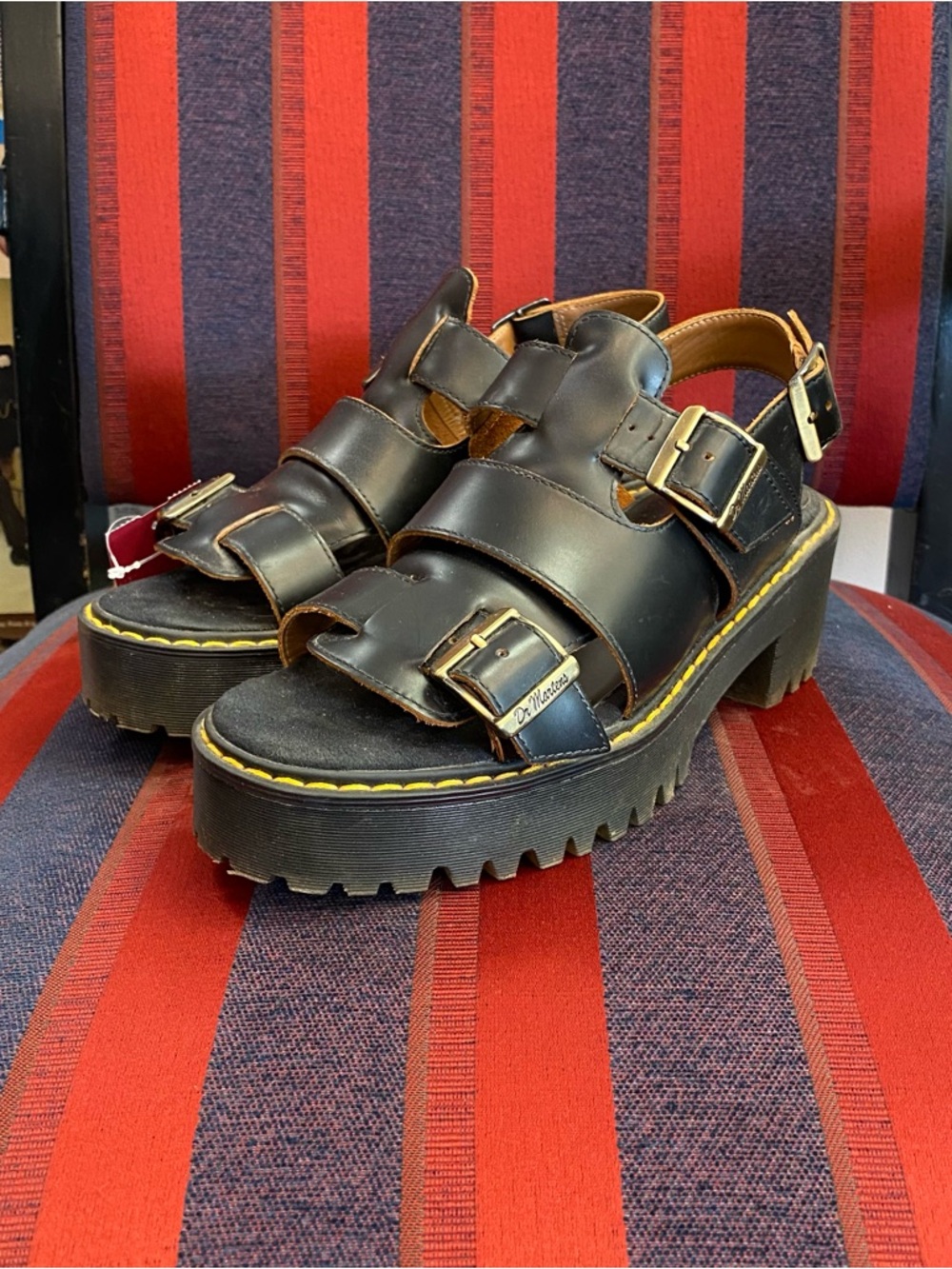 Dr Martens Black Platform Sandals